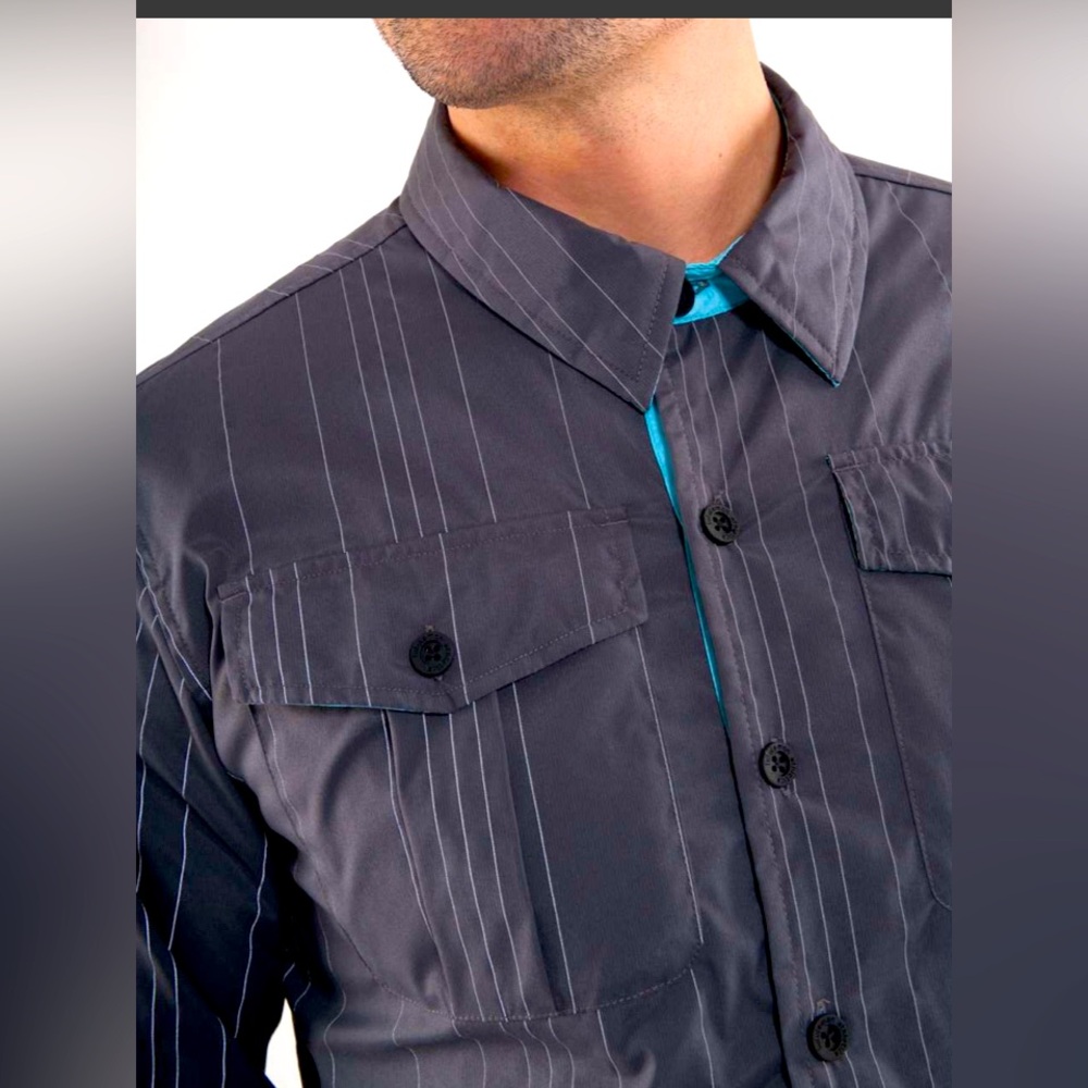 LULULEMON Men’s Shirt 180‎ Reversible Jack in Dark Slate M